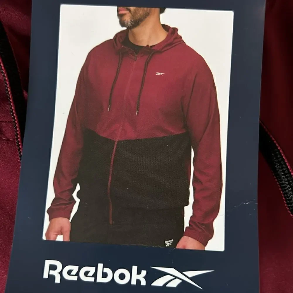 NEW Reebok Mens Full Zip Training Woven Jacket